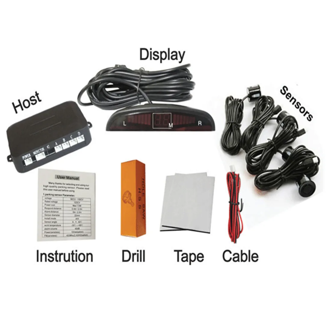 Комплект автомобильных датчиков парковки обратный резервный монитор Системы
