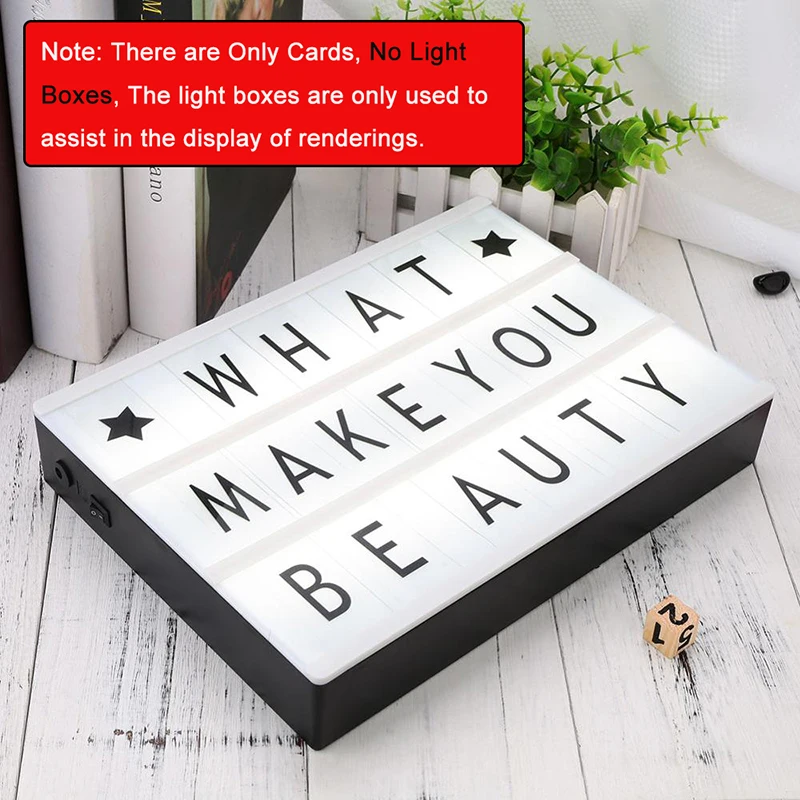 DIY красочный светильник ing буквы и карты и знаки и цифры ночник праздничный Декор всего кино светильник коробка буквы для A4 светильник коробка