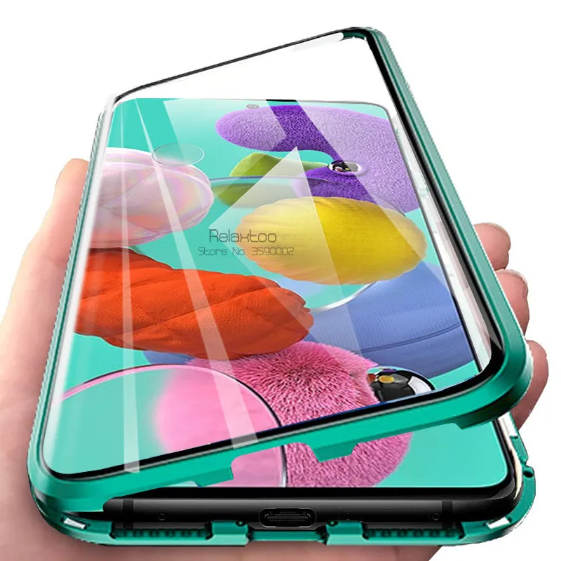 Магнитный флип чехол 360 для samsung Galaxy a51 a71 4G a50 a10 a20 a30 a70 m30s a30s двухсторонний телефона