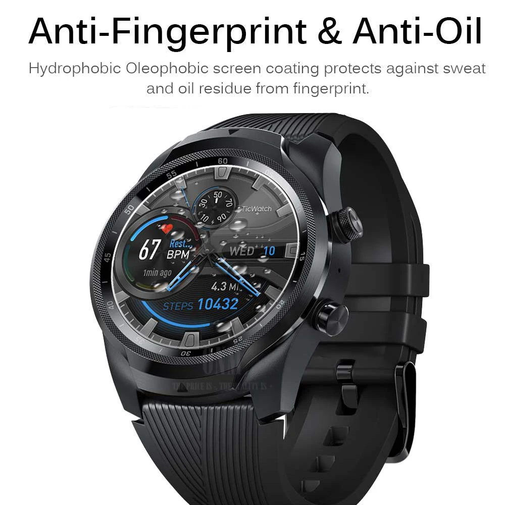 2 в 1 защитный чехол + Защитная пленка для экрана смарт часов Ticwatch Pro силиконовый из