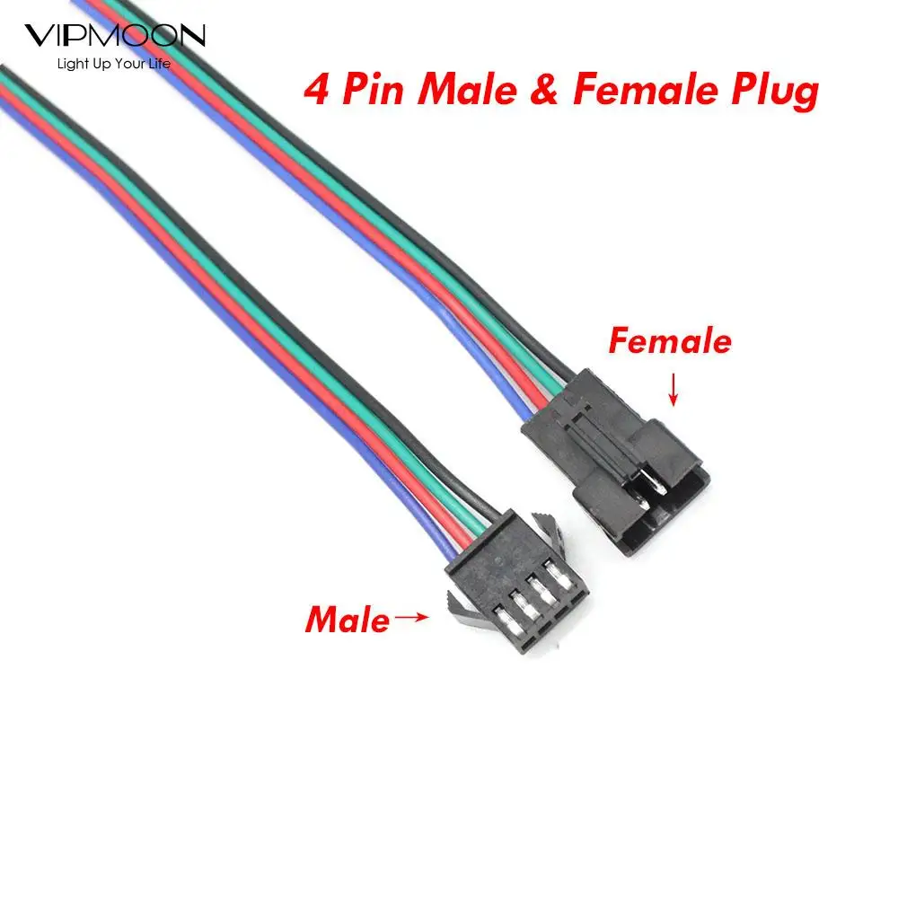 4 Pin Светодиодный Разъем 10/20/50/100 шт 12 мм Ширина RGB PCB мужской/женский зажимы