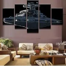 HD печатные Постеры-холсты рамки гостиной стены искусства 5 шт. Звездные войны фильм домашний Декор Картина модульная картина - Цвет: Коричневый