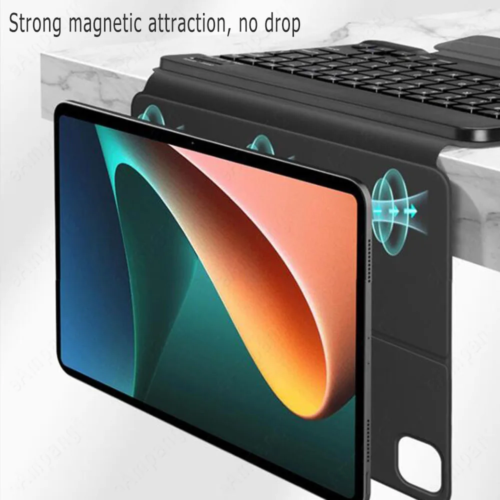 Магнитный чехол с клавиатурой для Xiaomi Pad 5 Pro 11 2021 Mipad Mi Bluetooth русская Корейская