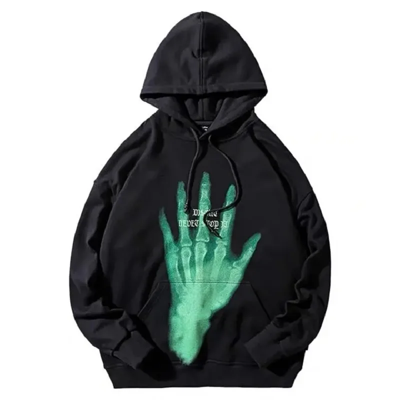 

Women's sweatshirt Palm print hip-hop thin hooded Female sweater Korean fashion loose Harajuku vintage clothes Oversized hoodie