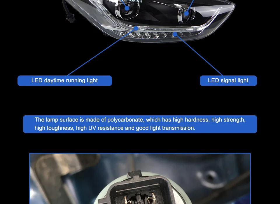 AKD автомобильный Стайлинг для фары для автомобиля Hyundai Elantra Elantra MD светодиодный фонарь DRL Q5 Bi Xenon объектив Высокий Низкий луч парковка противотуманная фара