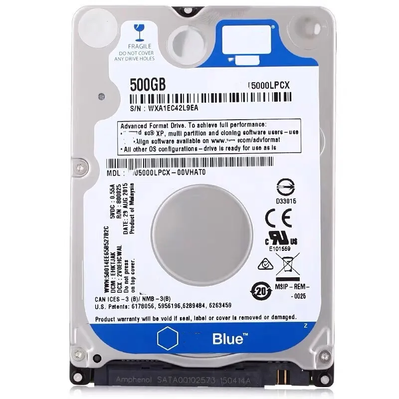 

HDD 5000lpcx 500G 2,5 5400 / 7