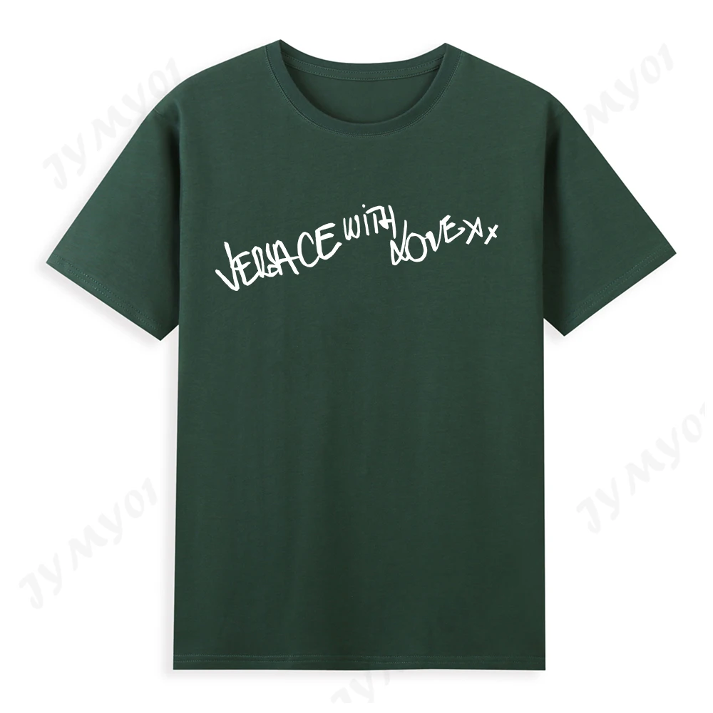 Футболка мужская Всесезонная из чистого хлопка с надписью и граффити | Мужская