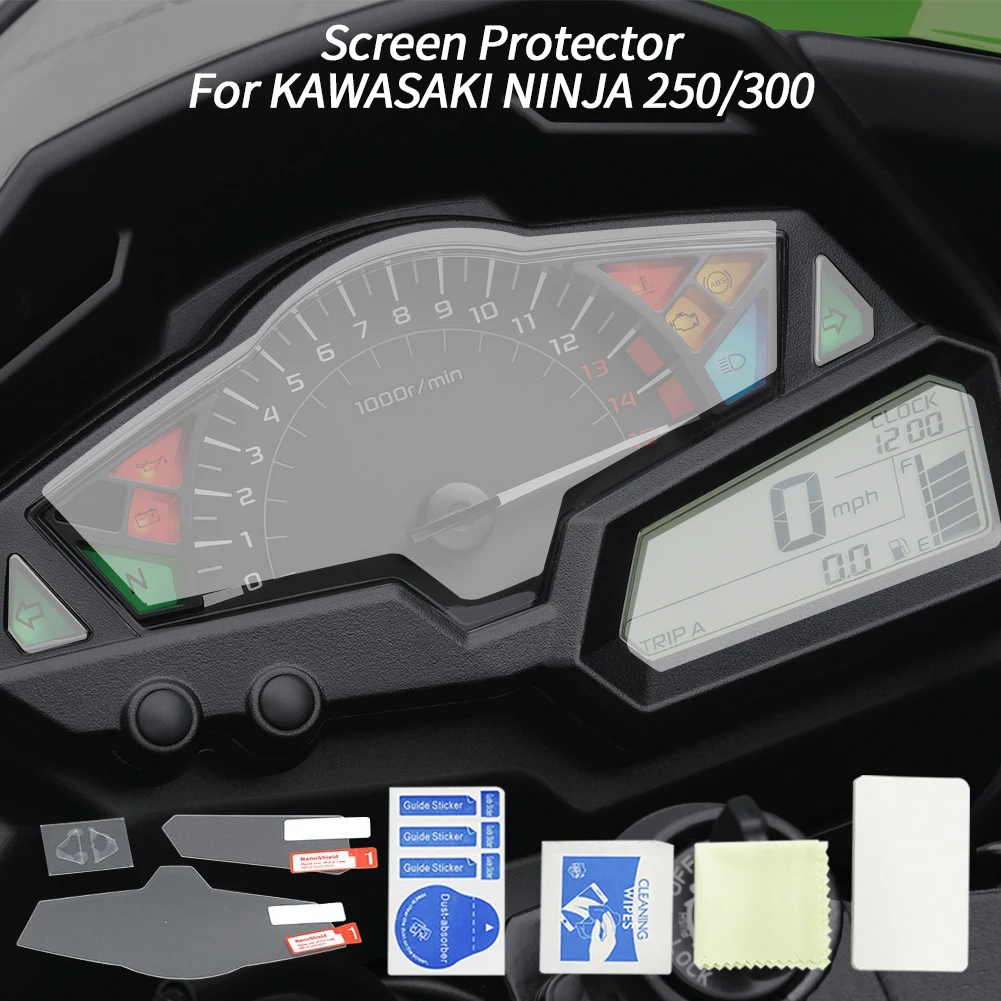 

Moto Cluster Scratch Screen Protection Film Protector For 2013-2019 Kawasaki Z250 Z300 NINJA 300 250 EX300 NINJA300 Accessories