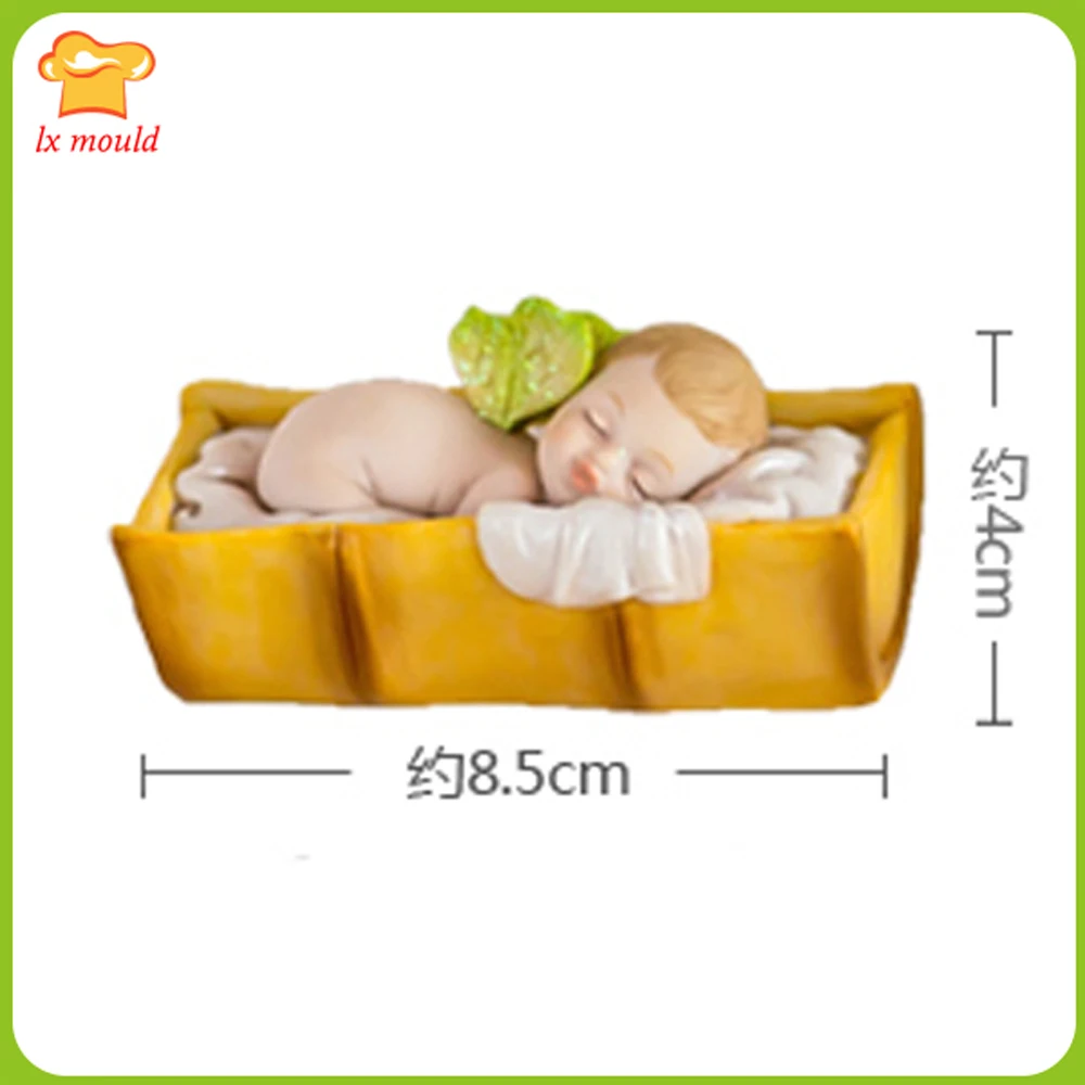 LXYY MOLDS Cute Baby Silicone Soap Mould 3D Angel Doll Cake Decoration Chocolate Mold Birthday Wedding Gift Candle Tools | Дом и сад