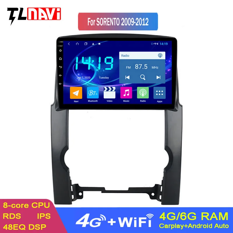 

6G+128G Octa-Core Head Unit Car Radio Multimedia Video Player Navigation GPS For Kia Sorento 2 XM 2009-2012 Android 10