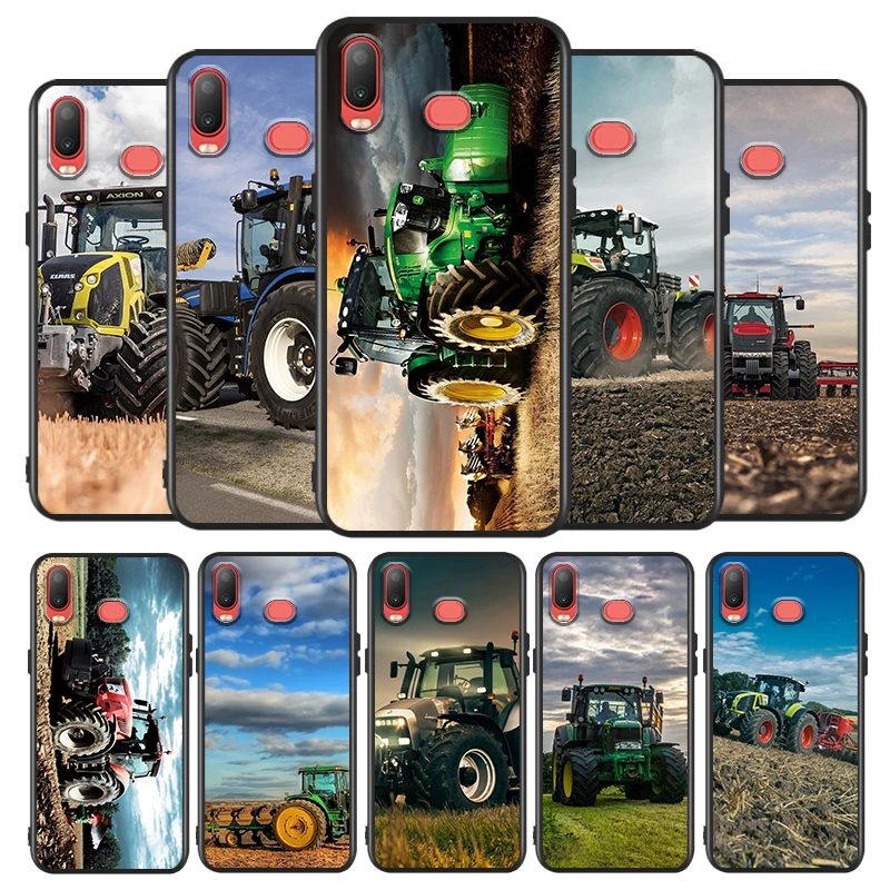 

Farm Vehicle Tractor For Samsung Galaxy A9 A8 Star A750 A7 A6 A5 A3 Plus 2018 2017 2016 Black Phone Case Soft Cover