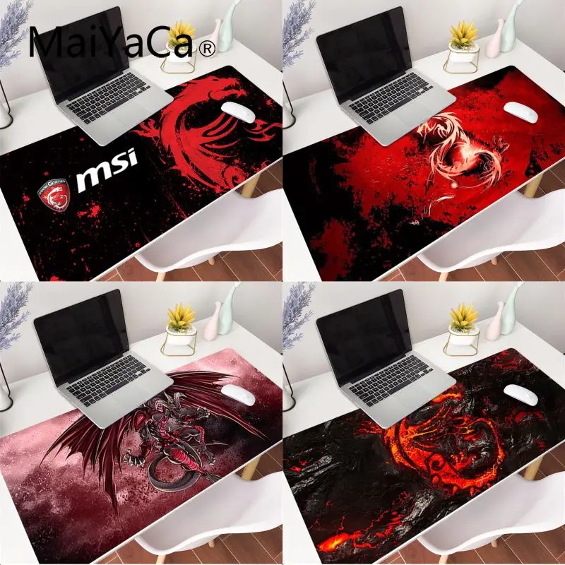 

MaiYaCa Funny Red Dragon gamer play mats Mousepad Gaming Mouse Mat xl xxl 800x300mm for Lol world of warcraft