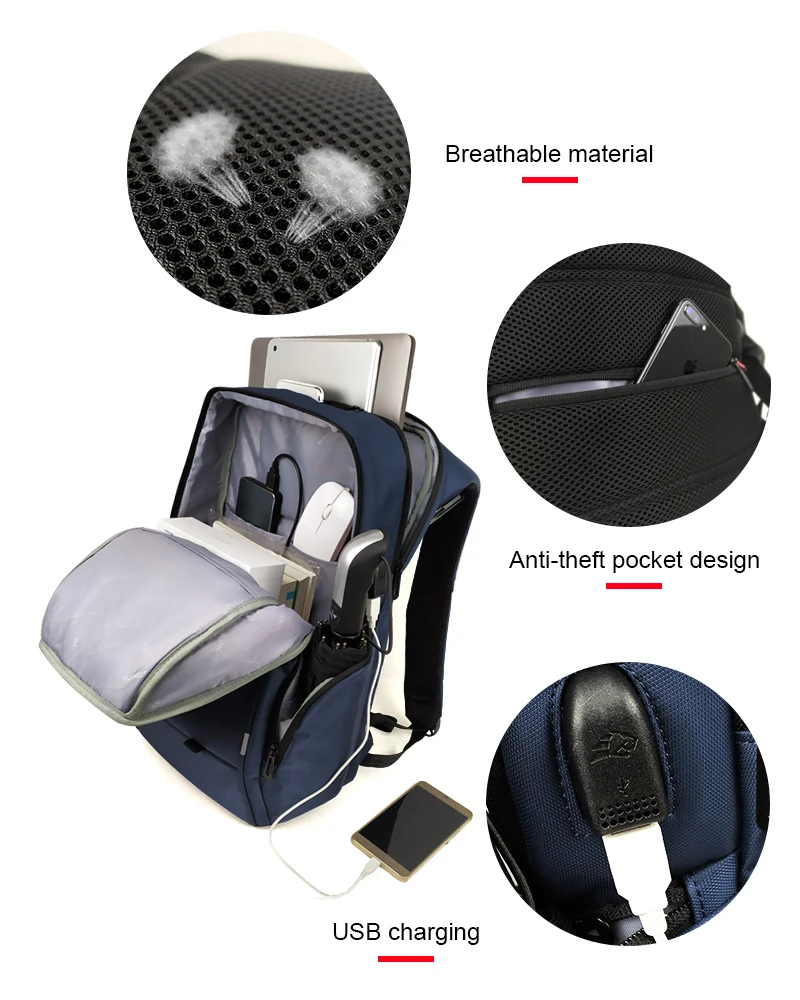 KINGSONS 2019 Новый 15 дюймов большой емкости рюкзак для ноутбука мужчин и женщин модный