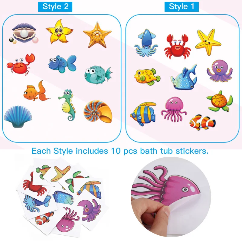 itnex 1020pcs bath sticker nemo fish sea cartoon wall sticker for shower children kids baby bath bathtub tile bathroom sticker free global shipping