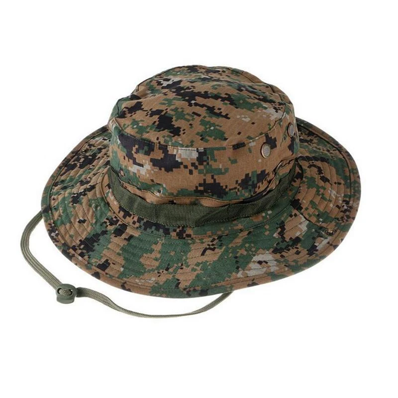 

Tactical Boonie Hat Camouflage Fishing Cap Army Outdoor Sport Sun Bucket Cap Outdoor Training Airsoft Hunting Hiking Cap