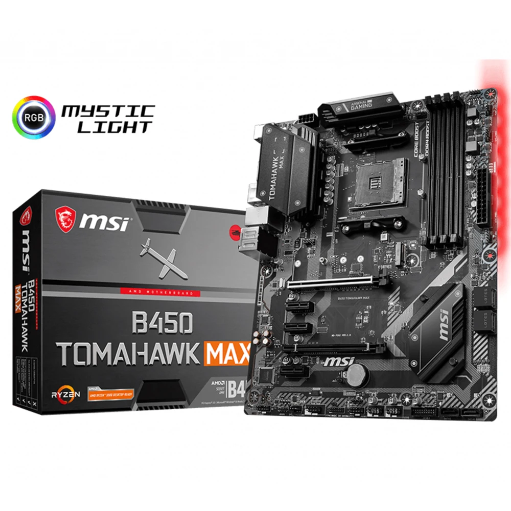 Kaufen Original MSI Motherboard B450 Tomahawk Max AMD Ryzen 3rd CPU AM4 Gaming M.2 USB 3,1 4xDDR4 Crossfire ATX B450 Marke Mainboard