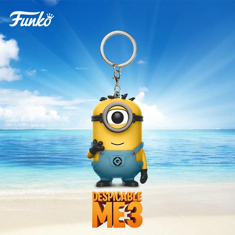 

Minions Despicable Me 3 Anime Peripheral Cartoon Cute Agnes Carl Keychain Pendant Vinyl Toy Doll Collection