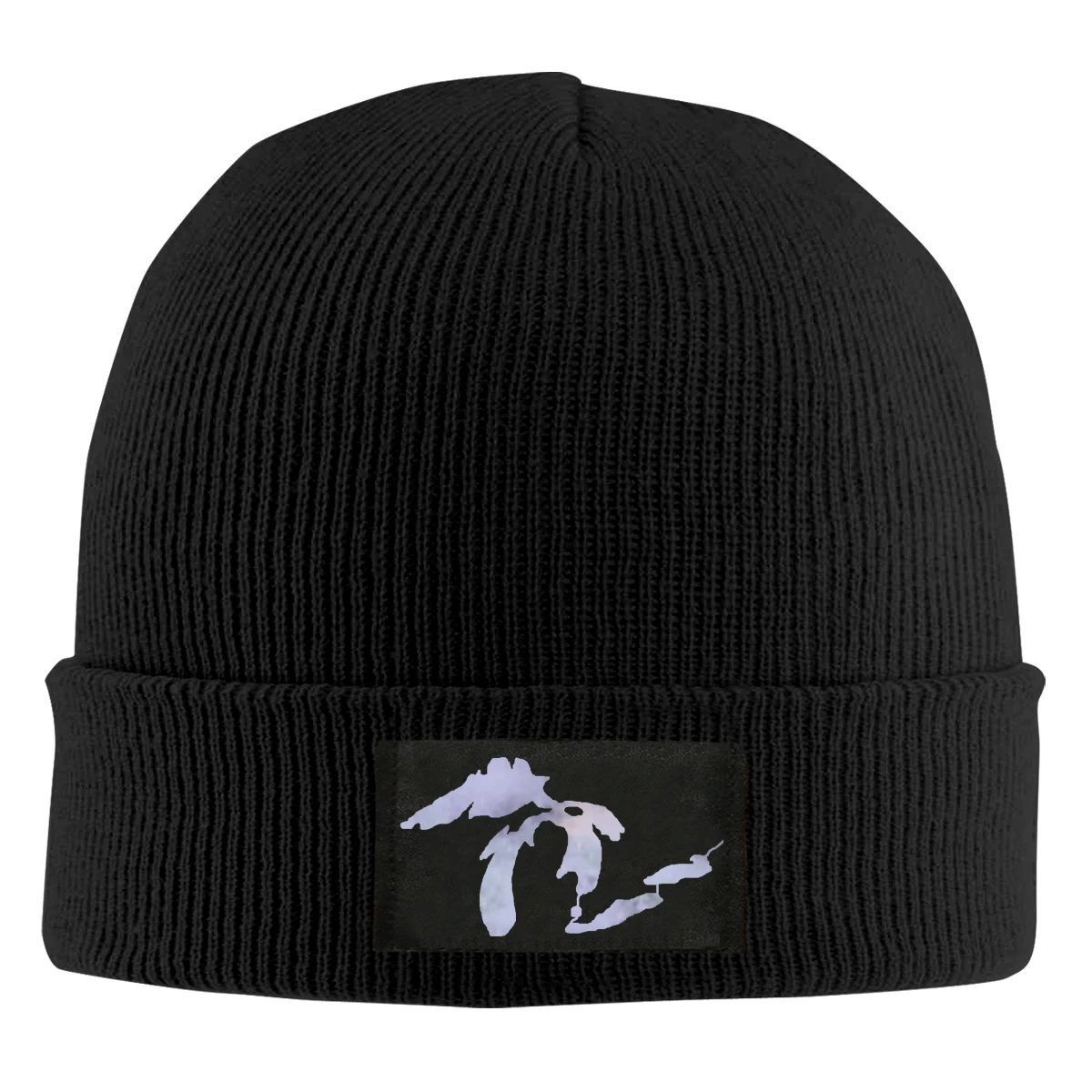 

Зимняя шапочка с рисунком Мичигана в стиле «Великие Озеры»