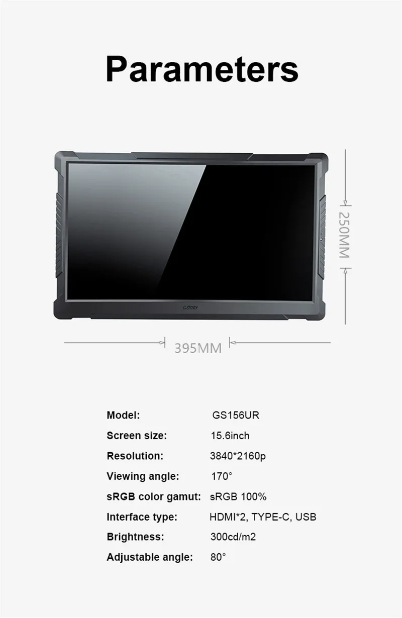 G-story портативный игровой монитор 15,6 дюймов Uhd 4k монитор Usb type C Hdmi для ноутбука телефона xbox переключатель и Ps4 игровой монитор