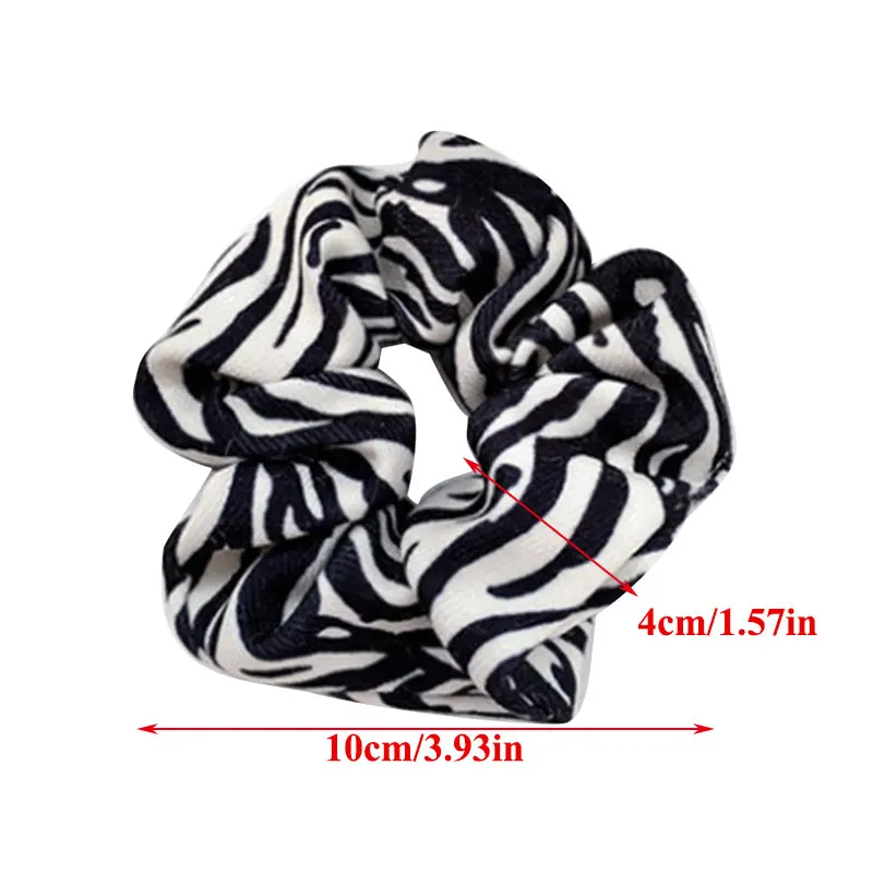 

Corduroy Scrunchies Ponytail Hair Accessories Elastic Hair Bands 1PC Polka Dot Tie Leopard Zebra Pattern Hair Rope For Girls