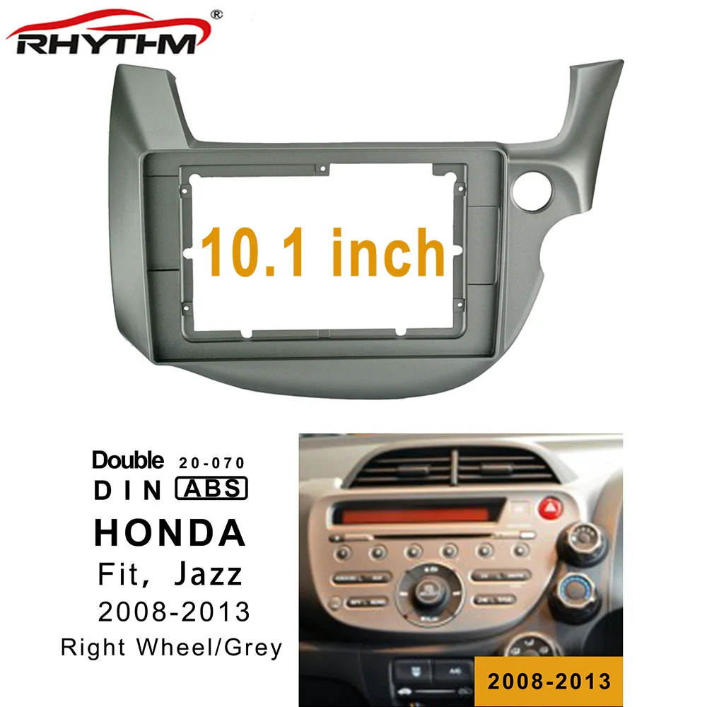 Автомобильный радиоприемник 10 1 дюйма 2din для HONDA Fit Jazz 2008 2013 монтажная панель