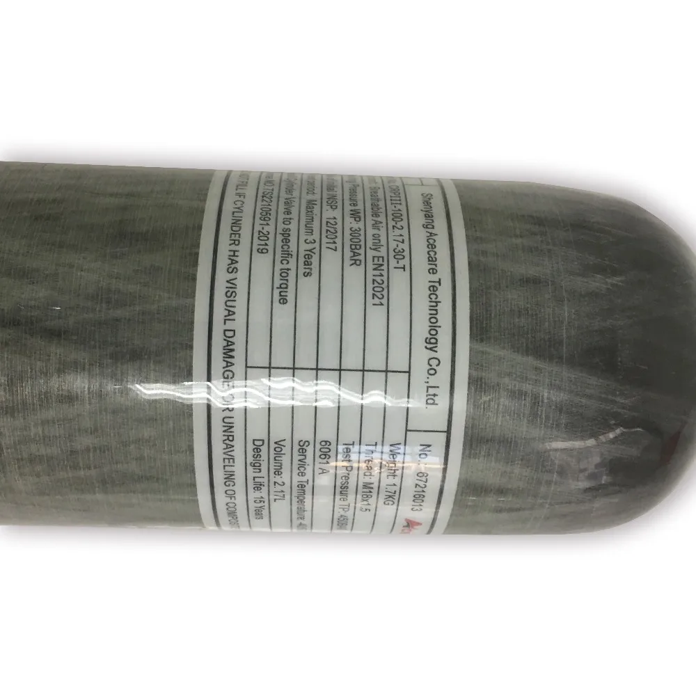 Acecare 4500Psi HPA Пейнтбол воздушный пистолет Танк 2.17L PCP цилиндр 300 бар с PCP клапан цель для ВВС Кондор пневматическая винтовка страйкбол
