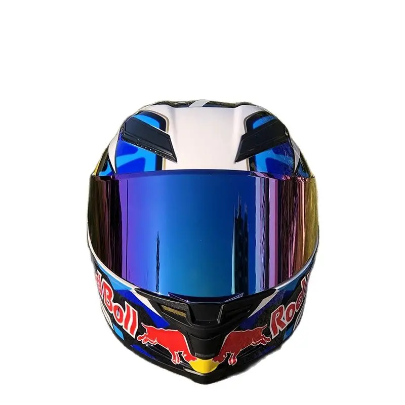 Шлем мотоциклетный гоночный унисекс для мужчин и женщин с большим хвостом |