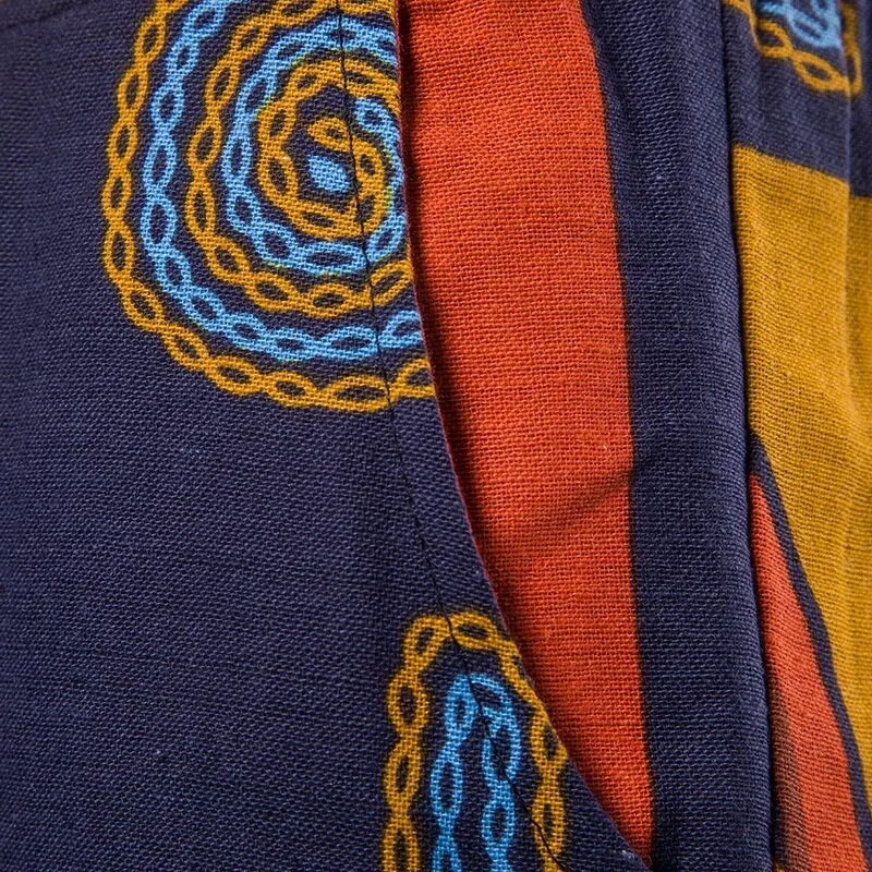 Брюки мужские на шнурке спортивные джоггеры с цветочным принтом повседневные