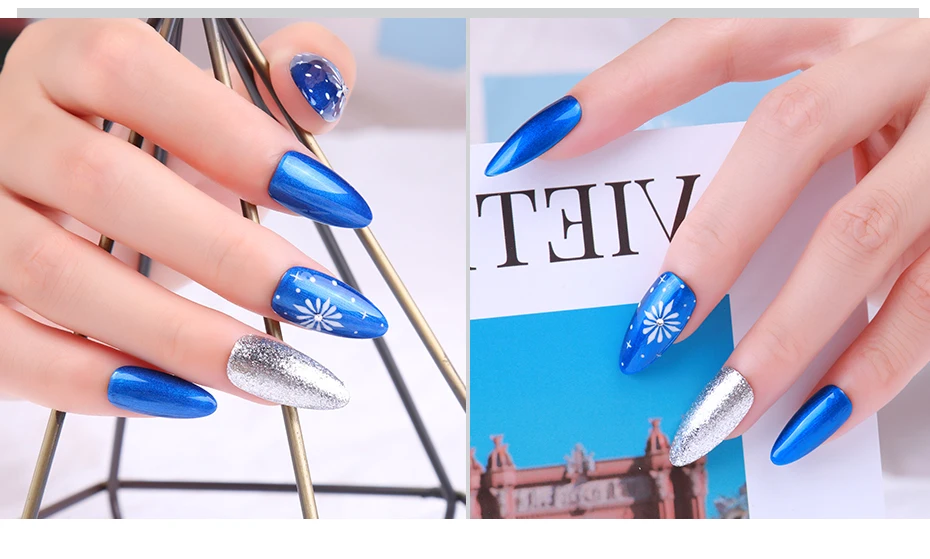 HNM НОВЕЙШИЙ МЕТАЛЛИЧЕСКИЙ УФ-гель для ногтей DIY Narl Art Soak Off Гибридный лак