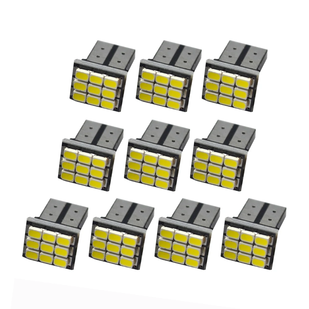 2 шт Автомобильный светодиодный Белый T10 W5W 1206 3020 9Smd автомобиля Авто габаритный