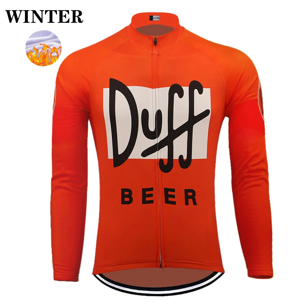 DUFF пивная Мужская одежда для велоспорта Джерси с длинным рукавом велосипедная