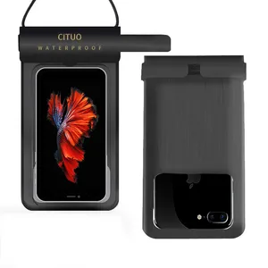 mobile phone waterproof bag drift swim pool transparent hang neck divng cover simple touch screen telephone accessories for pool free global shipping