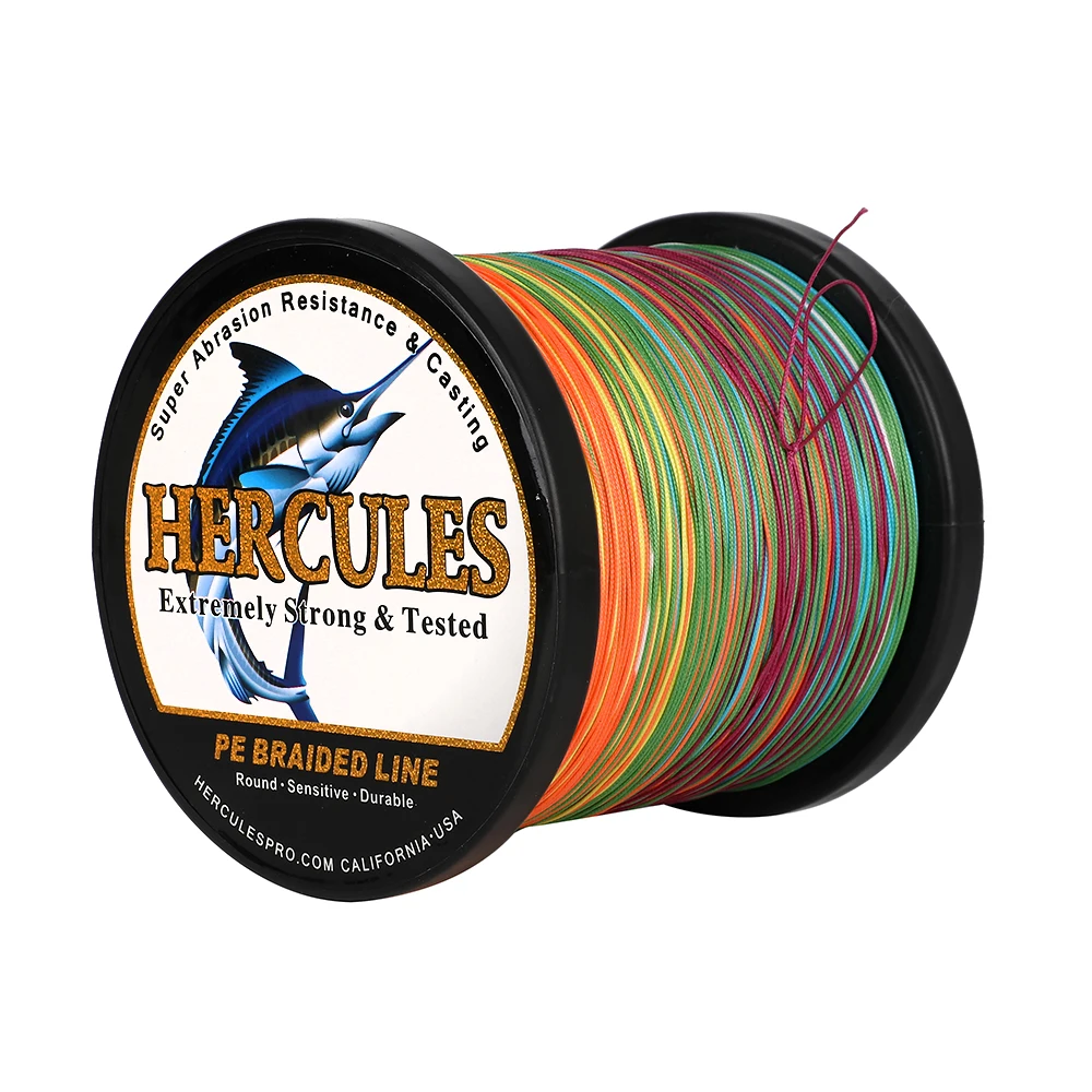 Hercules рыболовная леска из 12 плетеных нитей PE от 10 фунтов до 100 м 1000 камуфляжный