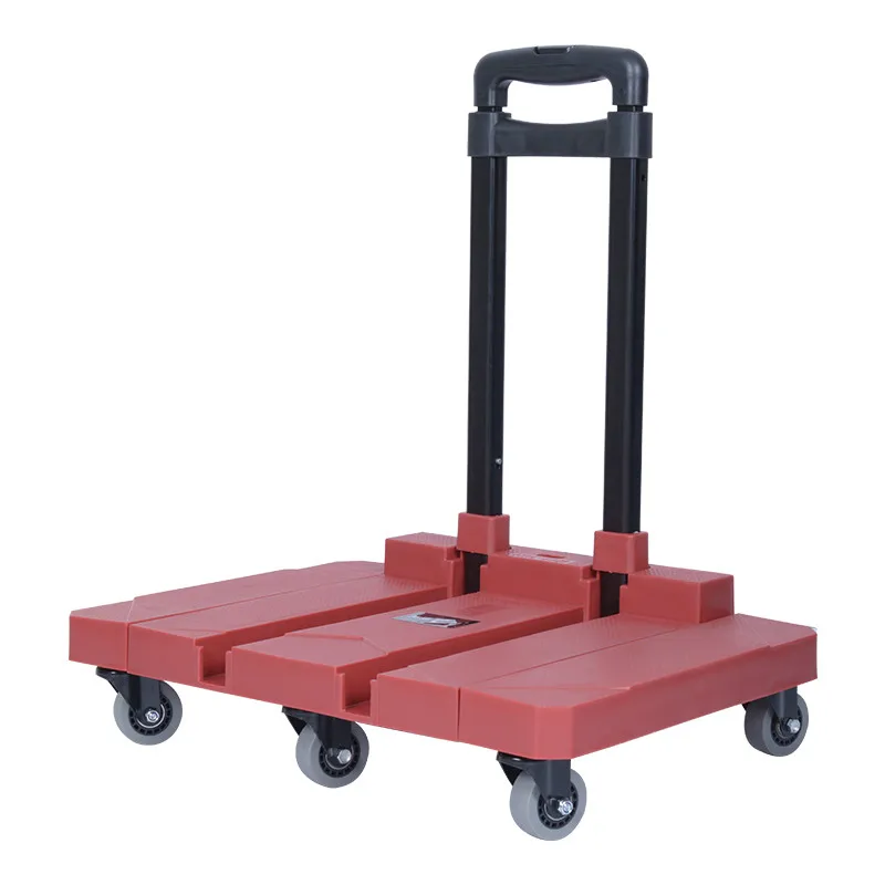Складной грузовик портативная тележка с платформой домашняя для багажа грузовой