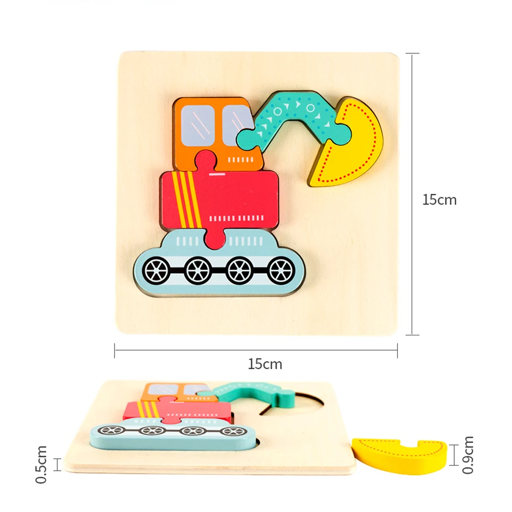 

Wooden Cartoon Cute Animal-shaped Jigsaw Puzzle Educational Preschool Shape Cognition Matching Puzzle For Toddlers 2-5 Years Old
