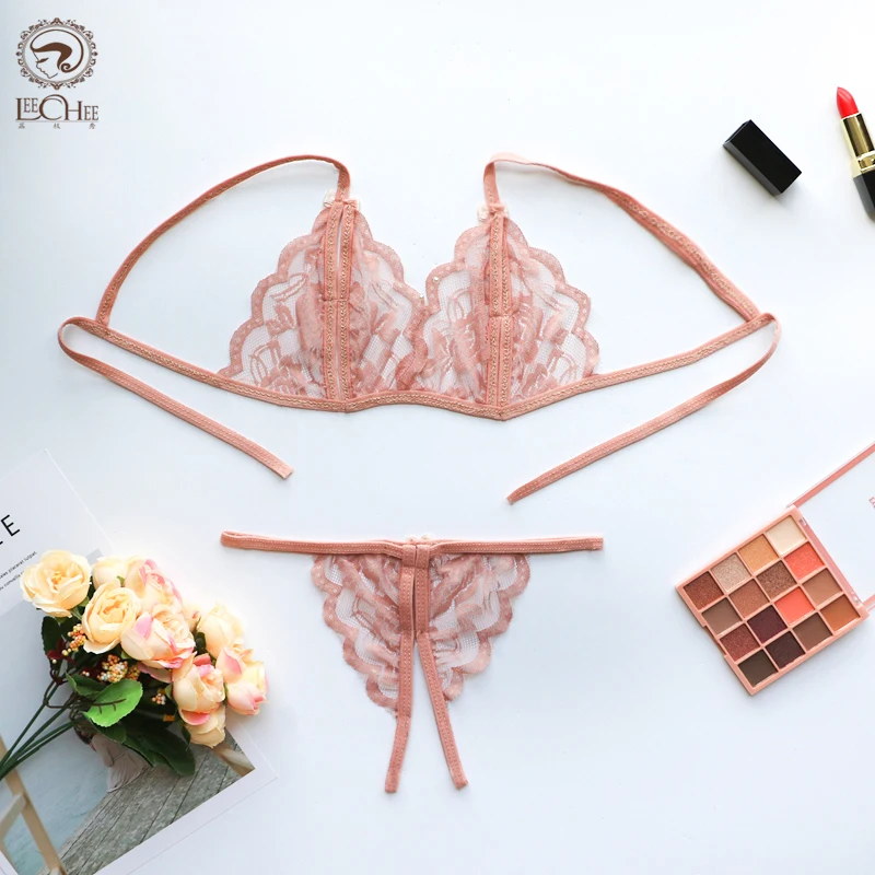 Комплект кружевного нижнего белья сексуальный женский открытый бюстгальтер Intimo