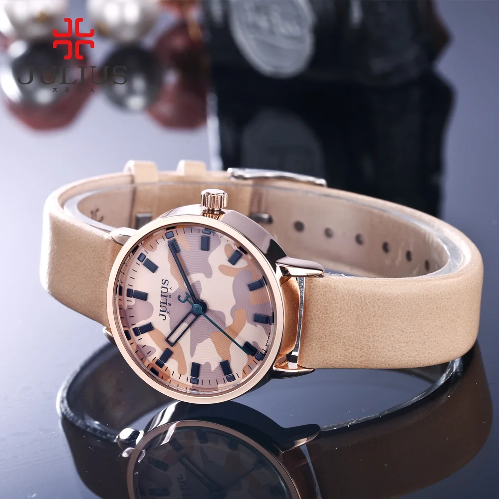 JULIUS JA-923 Montre нержавеющая сталь задняя сторона водостойкие японские кварцевые