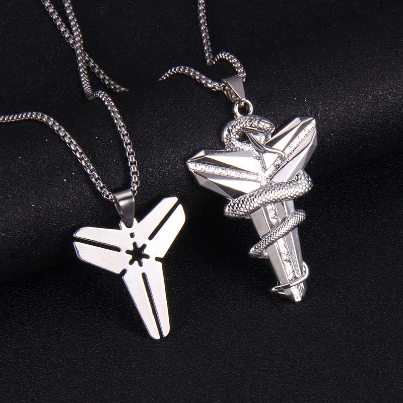 

new Fashion snake winding stainless steel men's pendant necklace Trending personality punk hip-hop necklace Jewelry wholesale