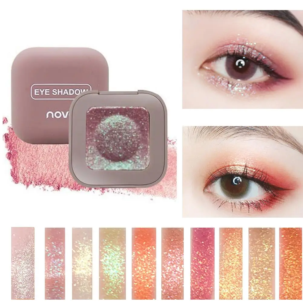 NOVO Pigment Glitter Eyeshadow Long Lasting Single finger eye shadow New Trend Color Metallic Eye