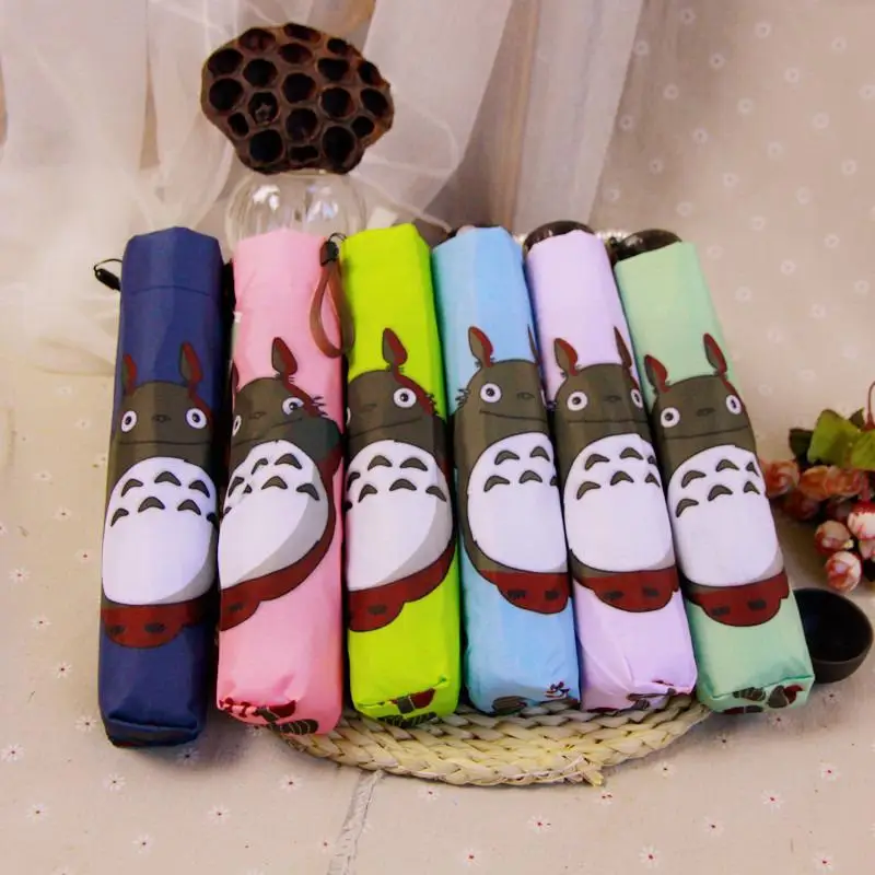 Бесплатная доставка 6 цветов милый Повседневный складной зонтик из аниме Мой