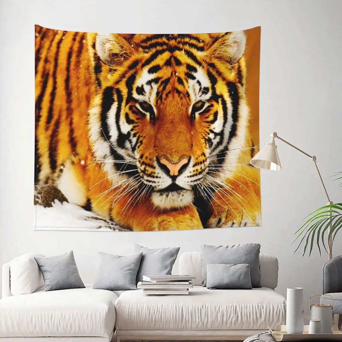 

Siberian Tiger Tapestry Cobija Animal Wildlife Decoration Wall Room Home Decor Hanging Bedroom Kawaii Cute Pattern