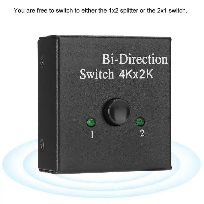 Двунаправленный преобразователь HDMI переключатель разделитель видео 1 вход 2