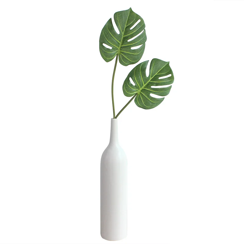 

Wholesale 100pcs Monstera Leaves Philodendron Grass Artificial Plant Floral Event Tropical Wedding Christmas Party INDIGO