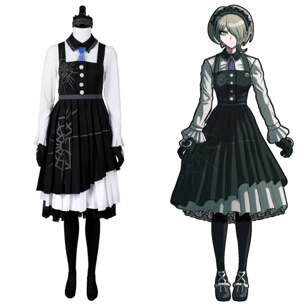 Danganronpa 3 убийства гармонии Косплэй костюм Kirumi Tojo горничной Хэллоуин карнавал Для