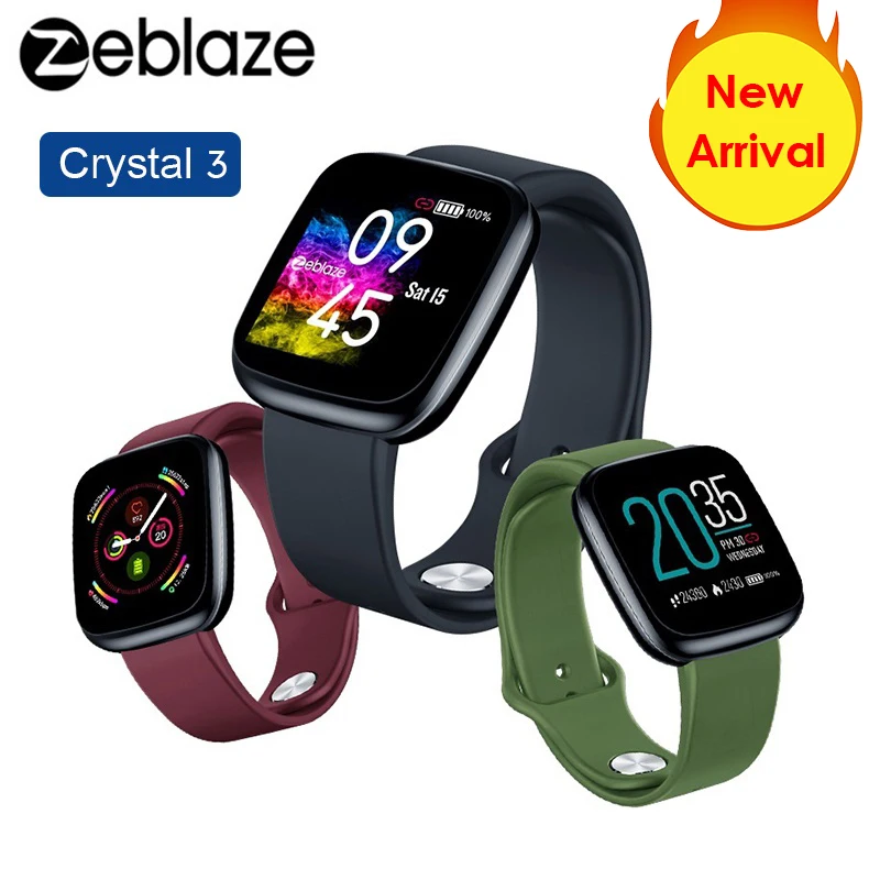 В наличии Zeblaze Crystal 3 Смарт-часы IPS дисплей IP67 пульсометр Монитор артериального