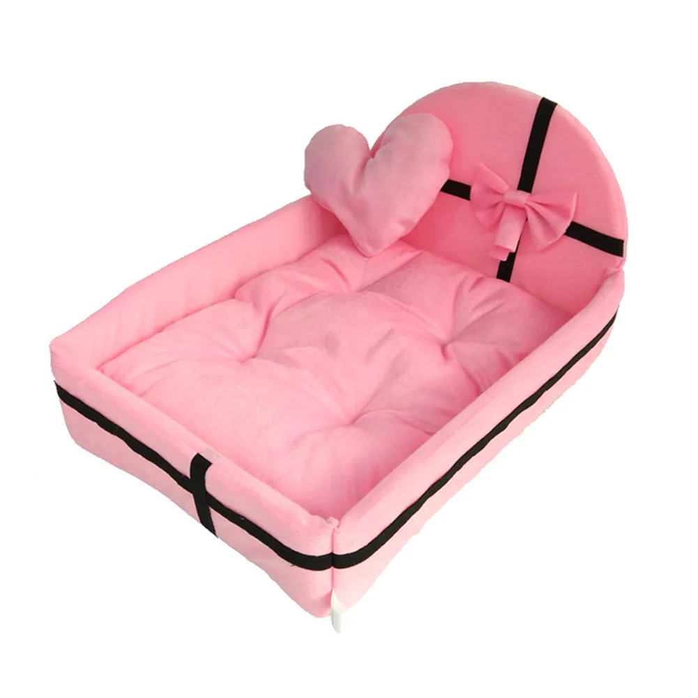 Pink 1 шт. кровать для домашних животных собака щенок кошка съемное гнездо мягкие теплые для сна хлопчатобумажные коврики диван для маленьких больших собак корзина для домашних животных кровать - Цвет: Pink