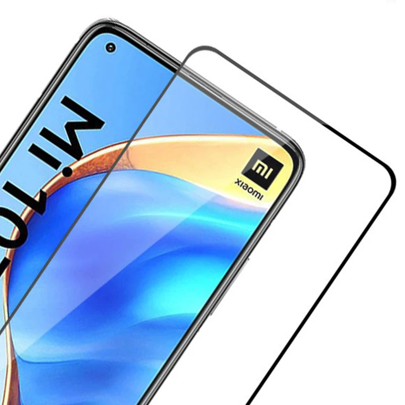 Закаленное стекло 2 в 1 для Xiaomi Mi 10T 5G полное покрытие 9H пленка камеры Защитное