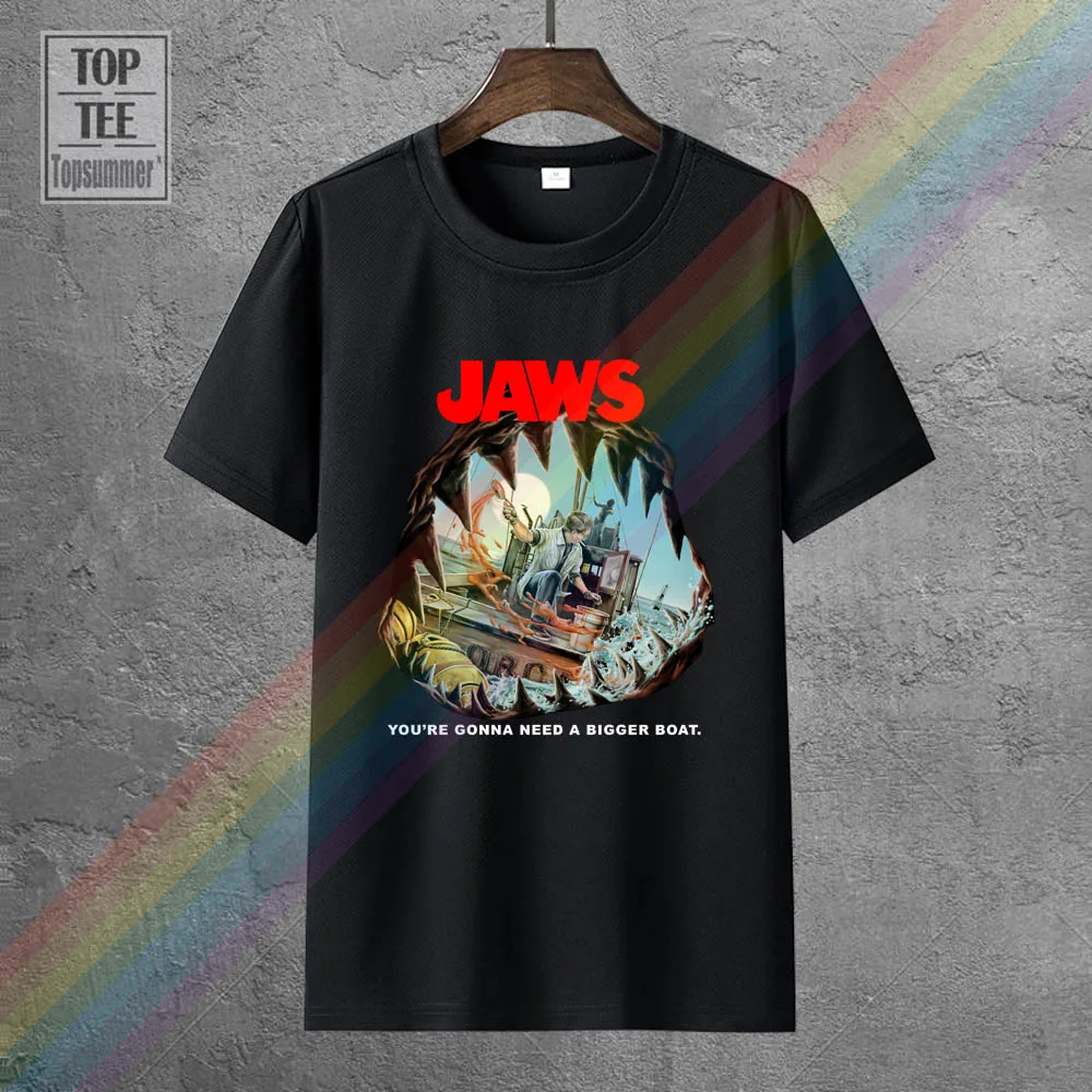 

Jaws Steven Spielberg Movie Poster Ver. 2 T Shirt Black S 5Xl