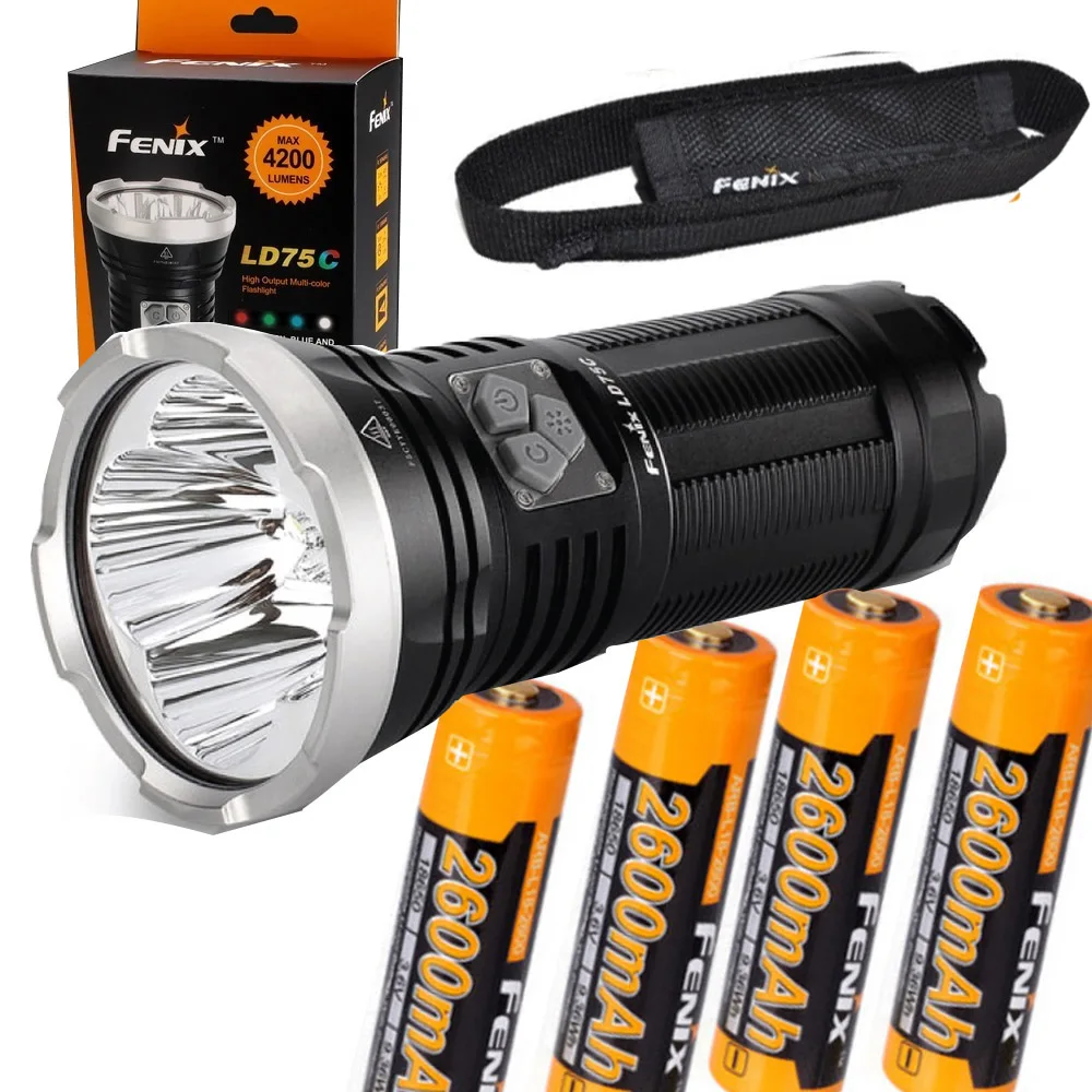 FENIX LD75C 4200 люмен многоцветный луч (белый/красный/синий/зеленый) CREE XM-L U2
