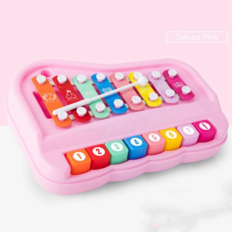 

Piano Toy for Kids , 8 Multicolored Key Piano Keyboard Xylophone Toys